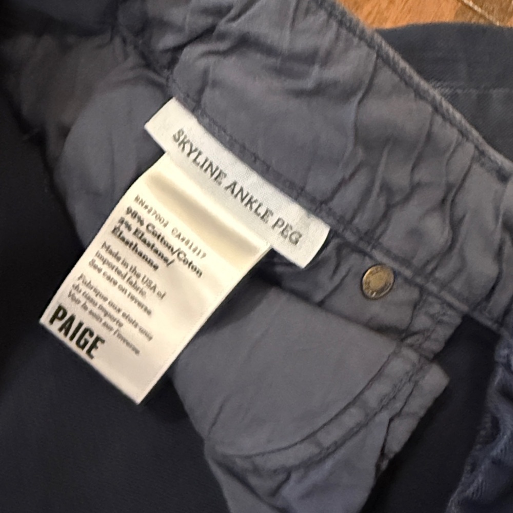 Paige Skyline Ankle peg dark blue jeans, size 30 - Picture 5 of 8